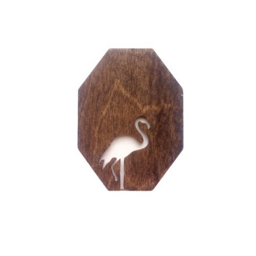 Wooden needle organizer - Flamingos