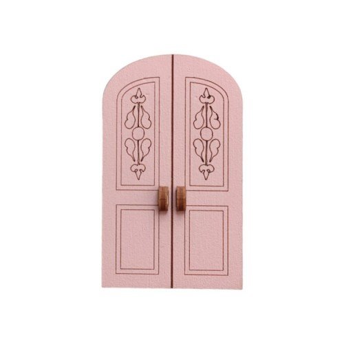 Organizador de agujas de madera - Puerta rosa