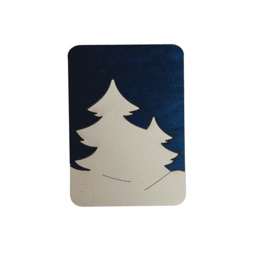 Wooden needle organizer - Winter forest