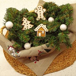 Wooden needle organizer - Cookie Christmas tree
