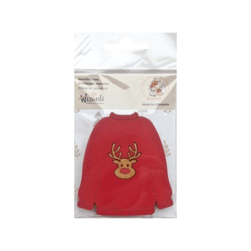 Wooden needle organizer - Christmas sweater