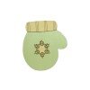 Wooden needle organizer - Green mitten