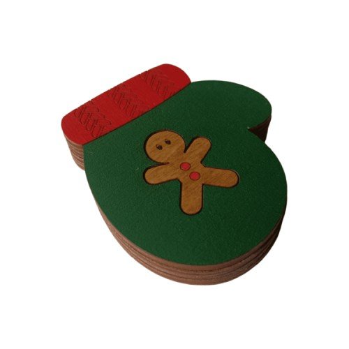 Wooden needle organizer - Christmas mitten