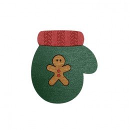 Wooden needle organizer - Christmas mitten