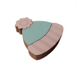 Wooden needle organizer - Blue hat