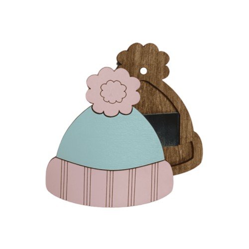Wooden needle organizer - Blue hat