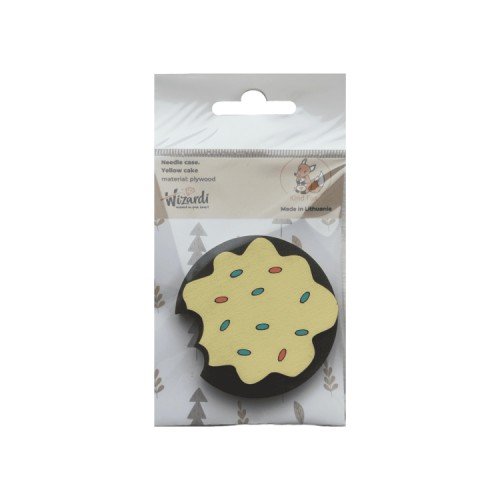 Organizador de agujas de madera - Pastel amarillo