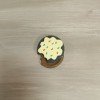 Organizador de agujas de madera - Pastel amarillo