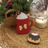 Wooden needle organizer - Cake with cherry