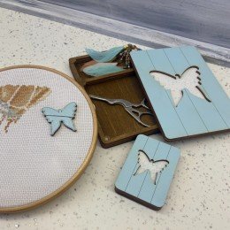 Caja de madera - Mariposa