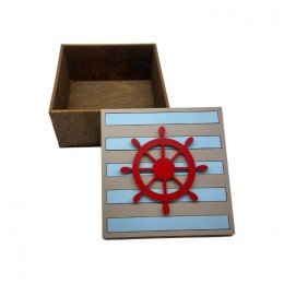 Wooden box - Steering wheel
