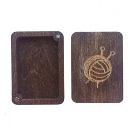 Wooden box for knitting markers