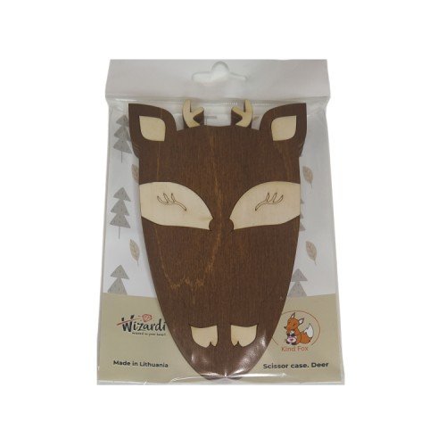 Wooden scissor case - Deer