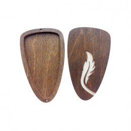 Wooden scissor case - Feather