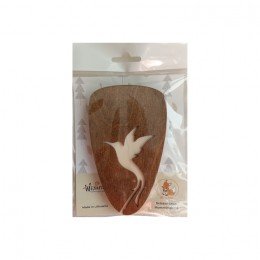 Wooden scissor case - Hummingbird