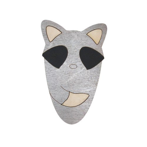Wooden scissor case - Raccoon