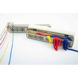 Thread and needle organizer - Ivory, 100 slots