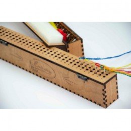 Thread and needle organizer - Walnut, 60 slots