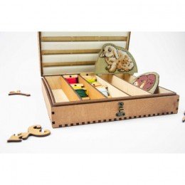 Thread and needle organizer - Walnut, 210 slots