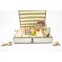 Thread and needle organizer - Ivory, 210 slots