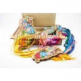 Thread and needle organizer - Walnut, 66 slots