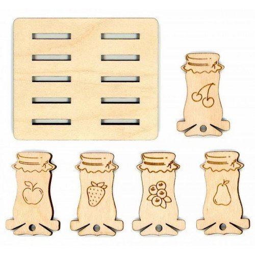 Spool set - Jam Jars 10 pcs. + holder