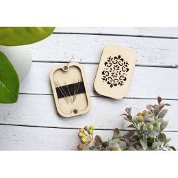 Wooden needle organizer - Oriental pattern