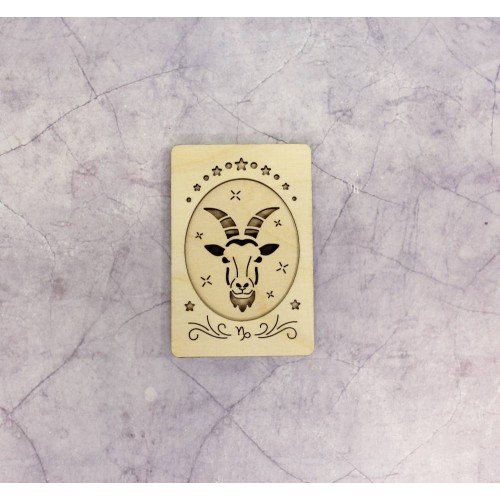 Organizador de agujas de madera - Capricornio