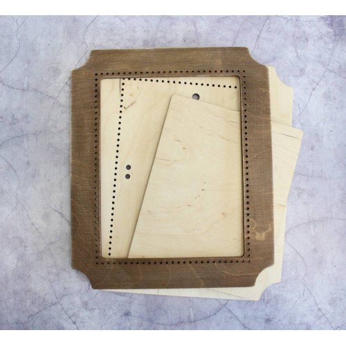 Frame for decorating embroidery brown No. 6