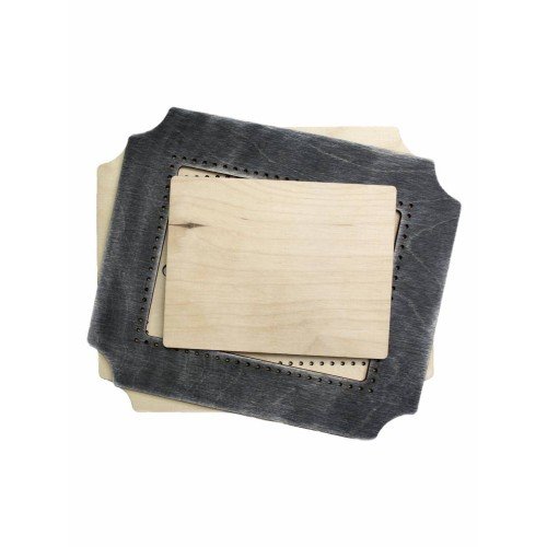 Frame for embroidery decoration blue No. 5