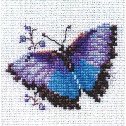 Alisa - Colourful butterflies blue