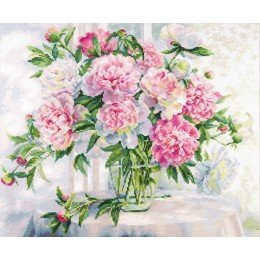 Alisa - Peonies by the window