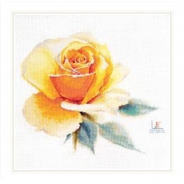 Alisa - Watercolor roses. Yellow elegant
