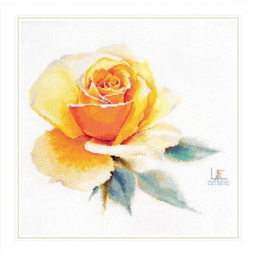Alisa - Watercolor roses. Yellow elegant