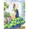 Cañamazo estampado - Flamenco