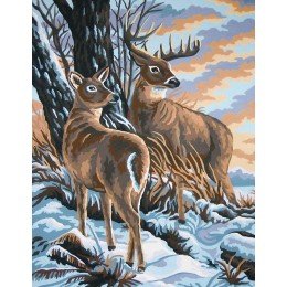 Printed tapestry canvas - Stag and Doe