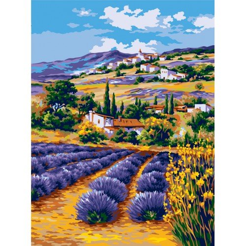 Cañamazo estampado - Lavender Fields
