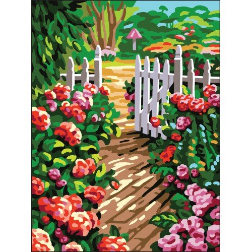 Cañamazo estampado - Hortensias