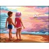 Cañamazo estampado - Kids by the sea