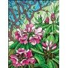 Cañamazo estampado - Flores rosas