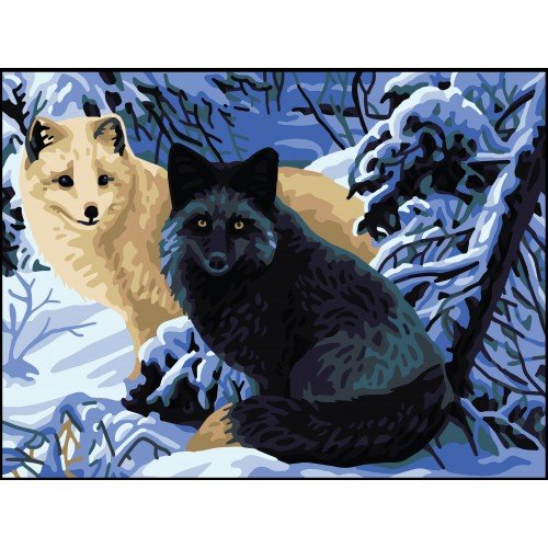 Printed tapestry canvas - Foxes