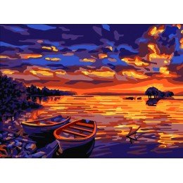 Printed tapestry canvas - A quiet harbor