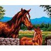 Printed tapestry canvas - Mare and Foal by the Stone Wall
