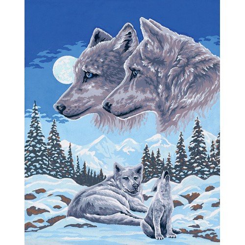 Printed tapestry canvas - Wolves on Watch Above