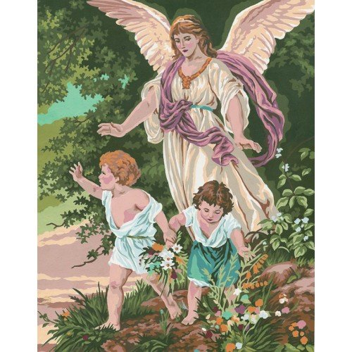 Cañamazo estampado - Ángel de la Guarda