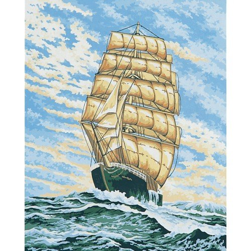Cañamazo estampado - A toda vela