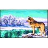 Printed tapestry canvas - Wolf
