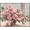 Printed tapestry canvas - Vase with peonies