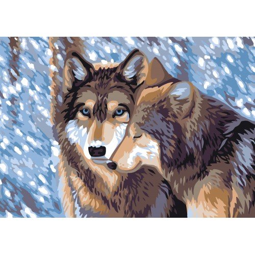 Printed tapestry canvas - Wolves