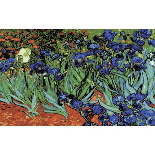Cañamazo estampado - Iris (Van Gogh)